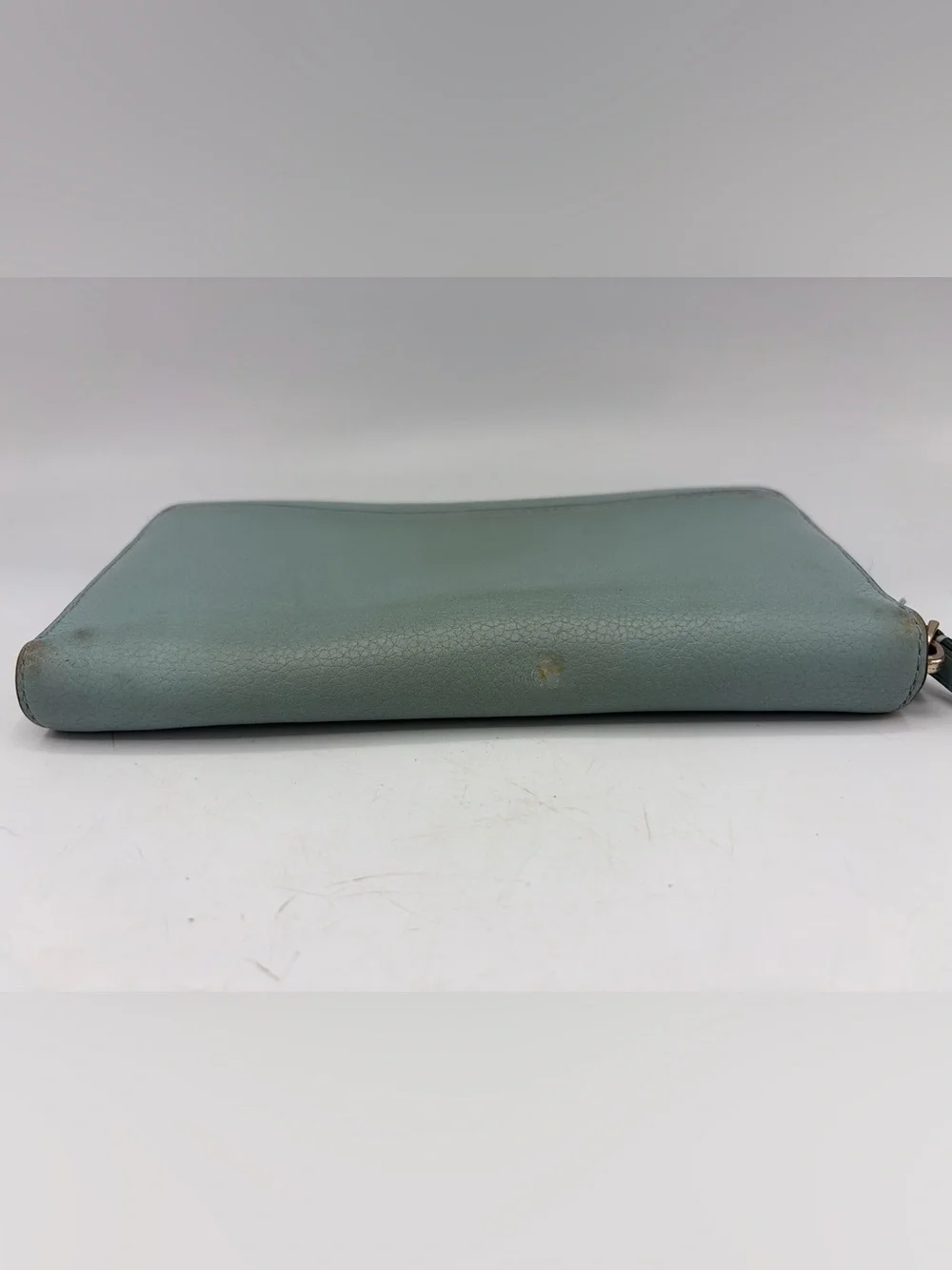 Kate spade Mint Green Zip Wallet with Gold Logo